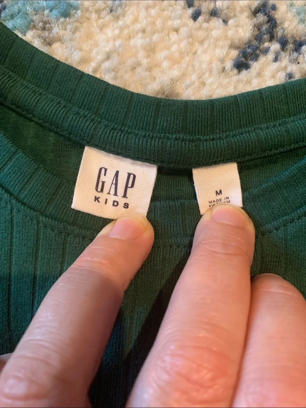 GAP Forest Green Ribbed Long-Sleeve Tee